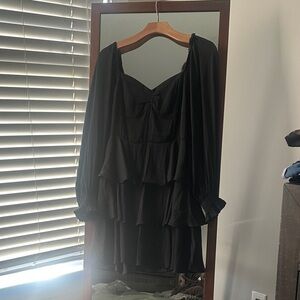 Altar'd State Black Long Sleeve Dress